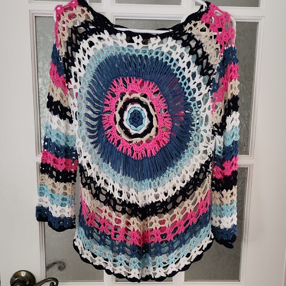 KATSUMI / New Without Tag / Multicolor Crochet Sweater